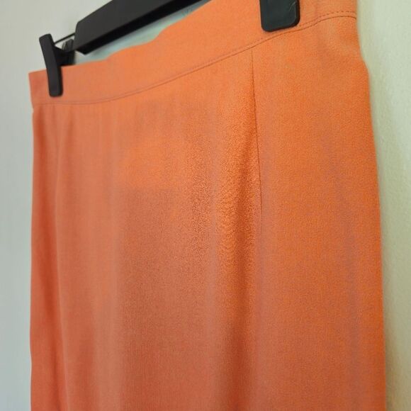 Vintage Byblos Italian Burnt Orange Tailored Open Front '80s Skirt Suit Set 44/8 - Picture 15 of 15
